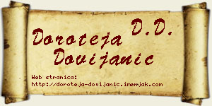 Doroteja Dovijanić vizit kartica